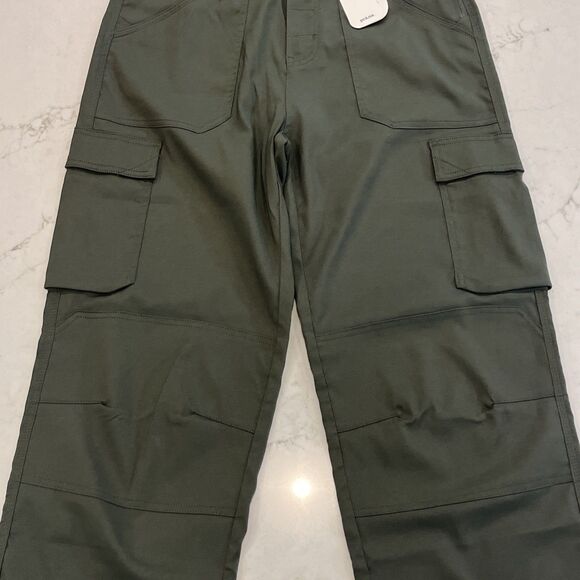 prAna NEW Stretch Zion Cargo Pant Womens 10 x33 Green Hiking High Rise Cinch Hem - Picture 8 of 16